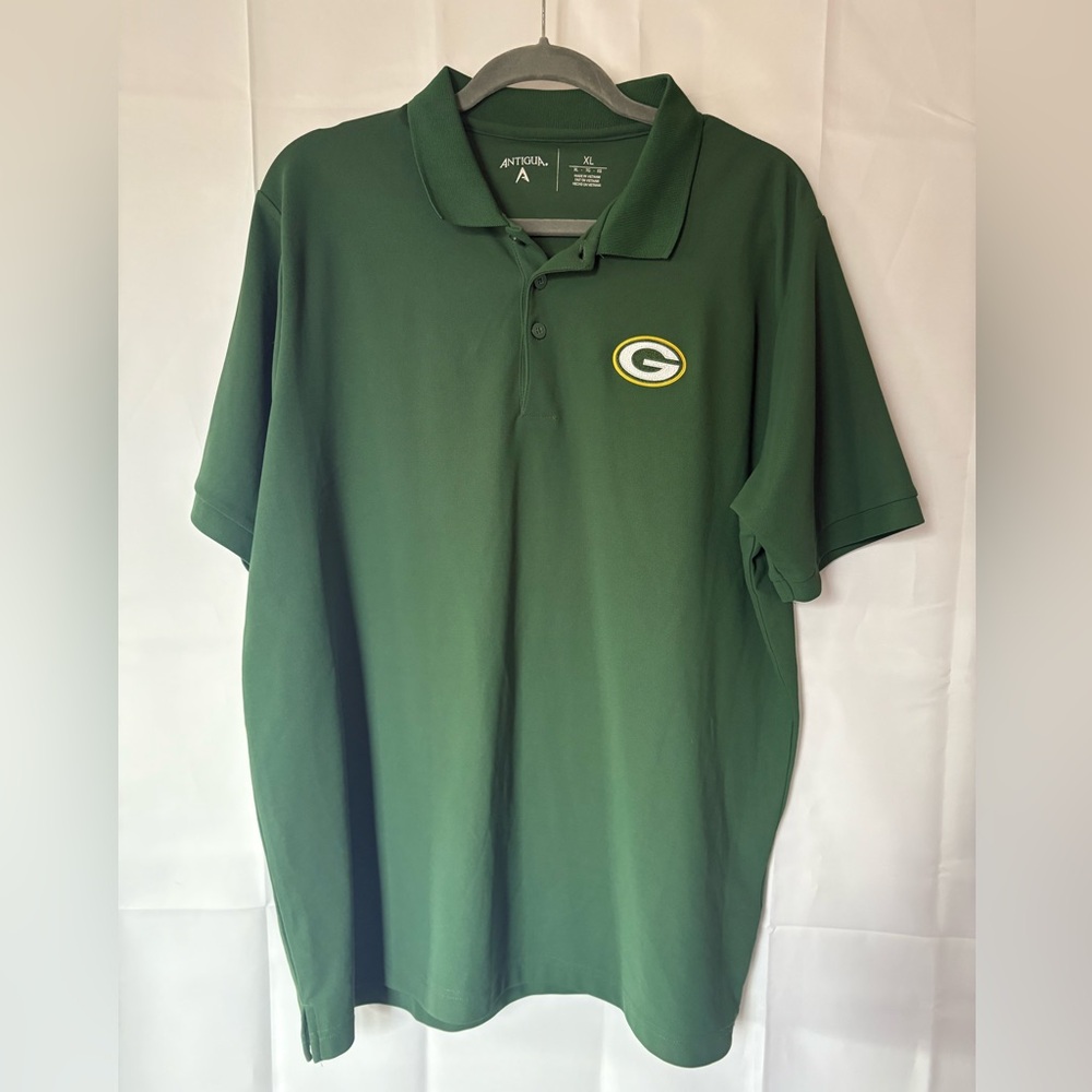 Men’s Antigua Green Bay Packer Football Polo Shirt - Size XL